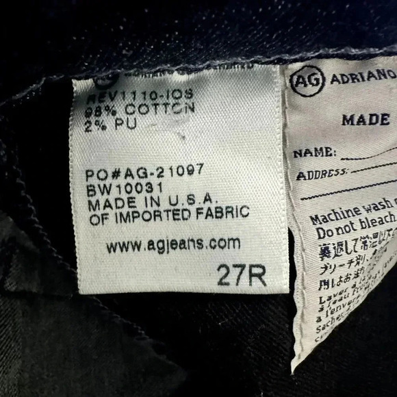 AG Adriano Goldschmied The Stilt Cigarette Leg Jeans Womens size 28 Rev1110 Blue - Picture 9 of 12